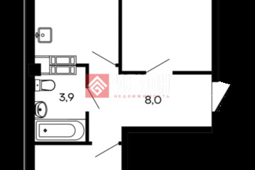 2-к квартира, 58,5 м², 2/9 эт.