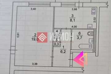 1-к квартира, 49,3 м², 5/5 эт.