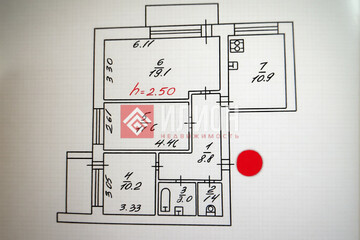 3-к квартира, 63,5 м², 4/9 эт.