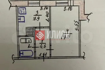1-к квартира, 35 м², 6/9 эт.